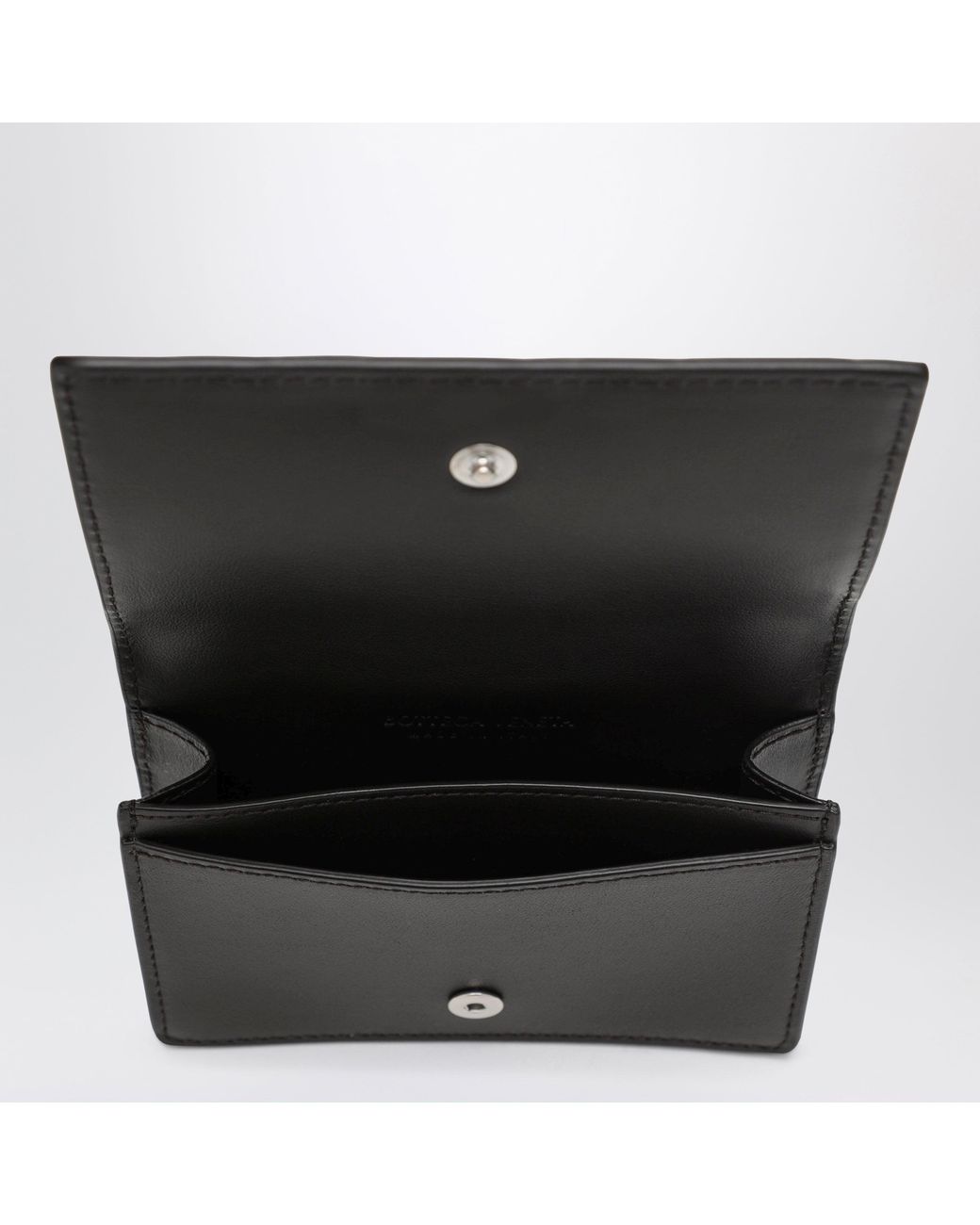 Bottega Veneta Black Intrecciato Business Card Holder for men
