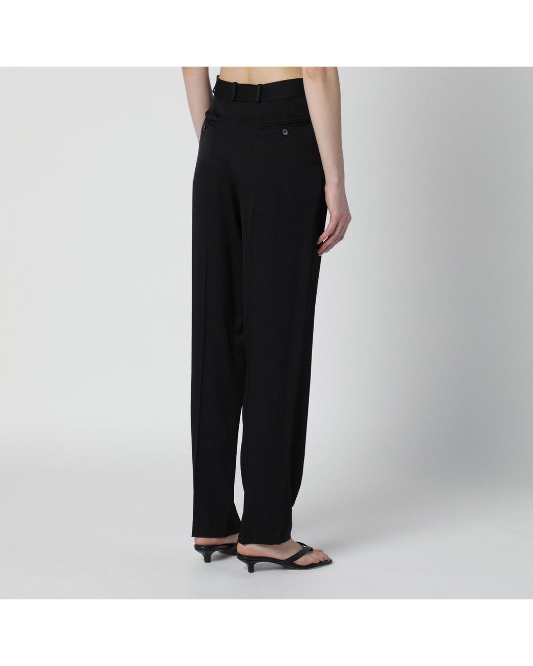 Loulou de Saison Black Wool-Blend Trousers