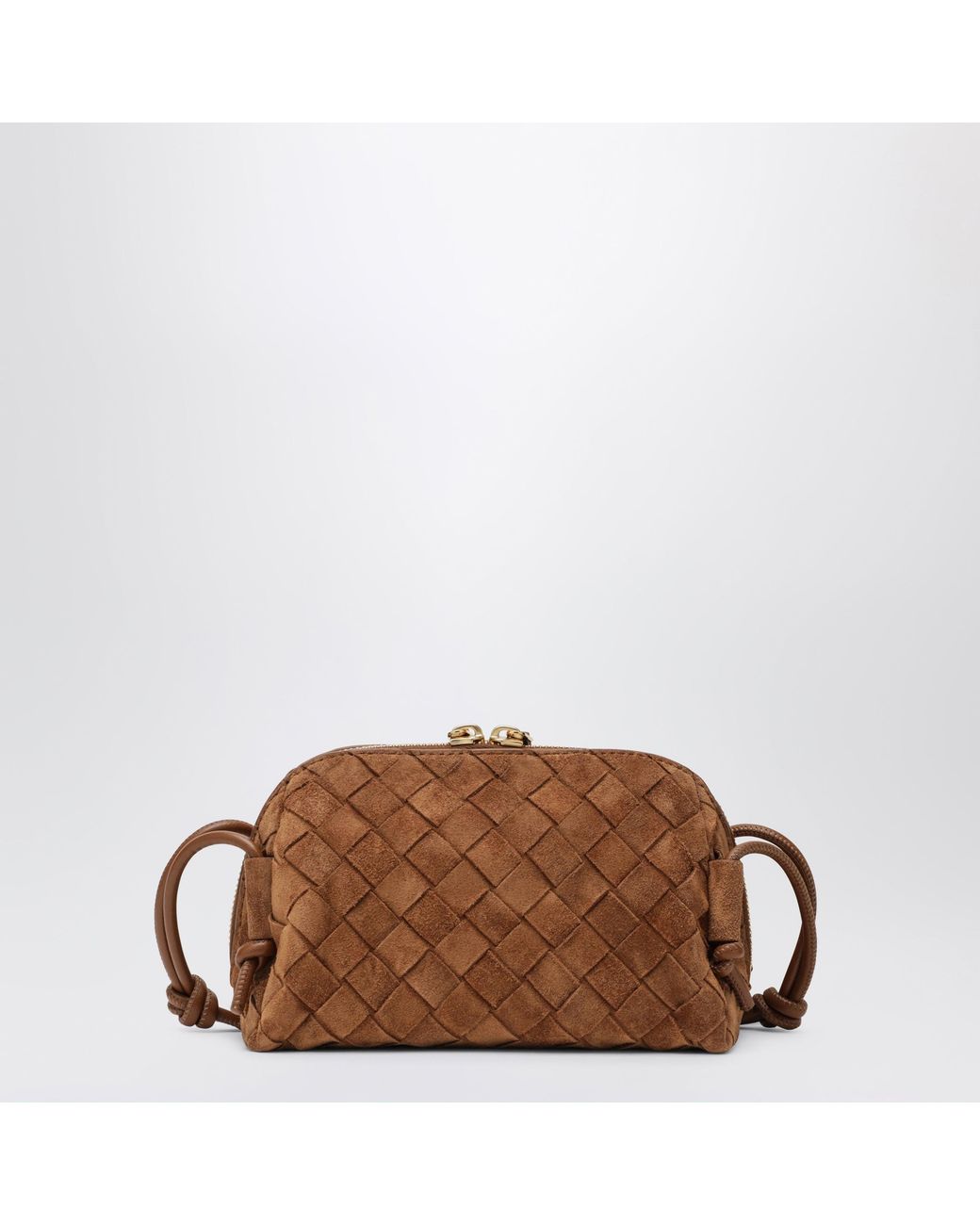 Bottega Veneta Brown Intrecciato Concert Zip Leather Pouch