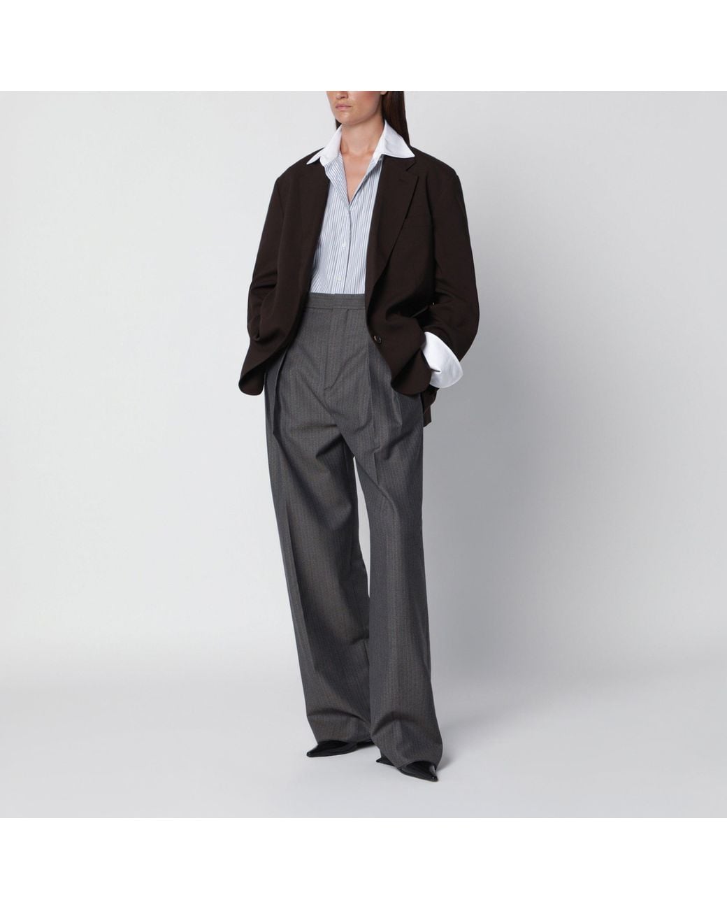 Frankie Shop Black Bea Dark Single-Breasted Jacket