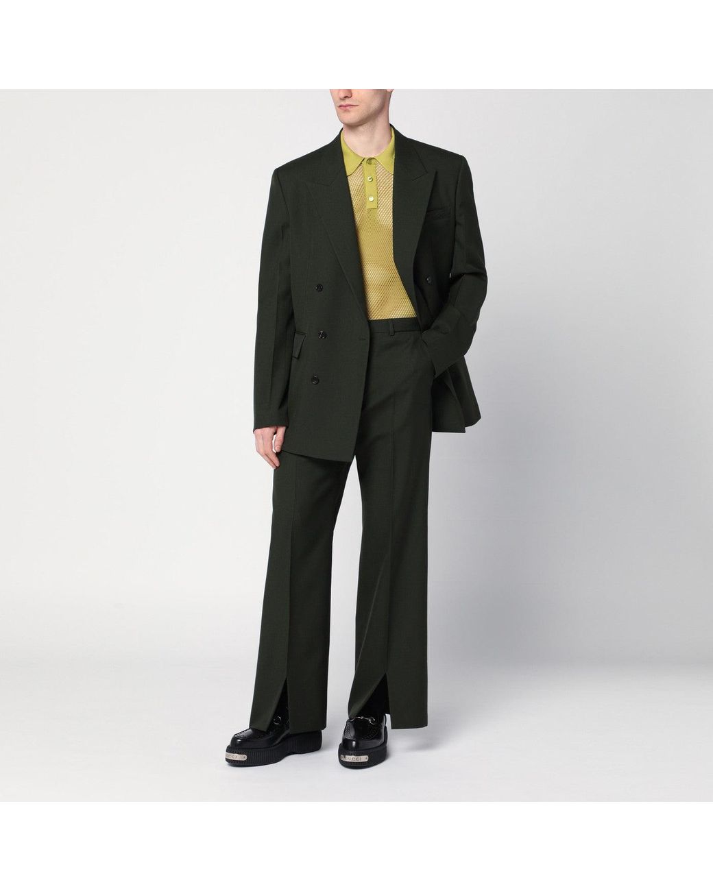 Gucci Green Military Double-breasted Jacket In Wool for men