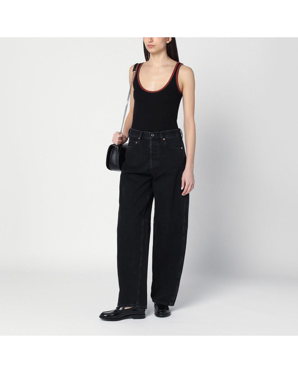 Gucci Black Wide-Leg Jeans