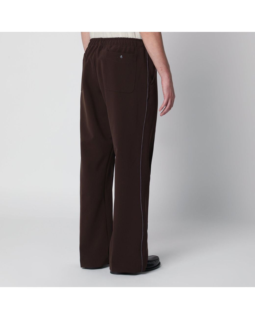 Needles Black Polyester Piping Cowboy Pants for men