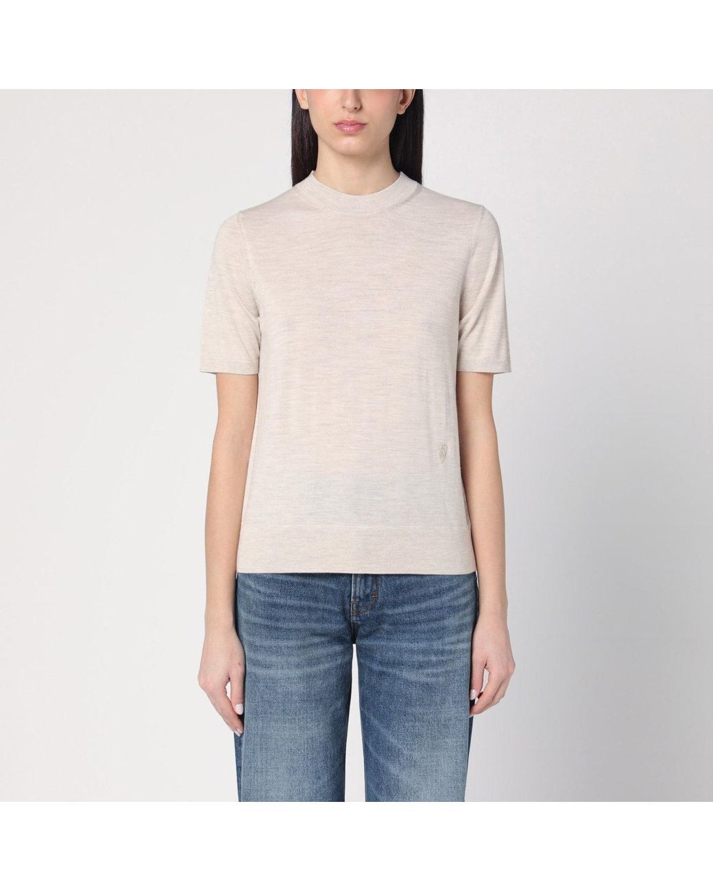 Burberry Brown Beige Wool Sweater