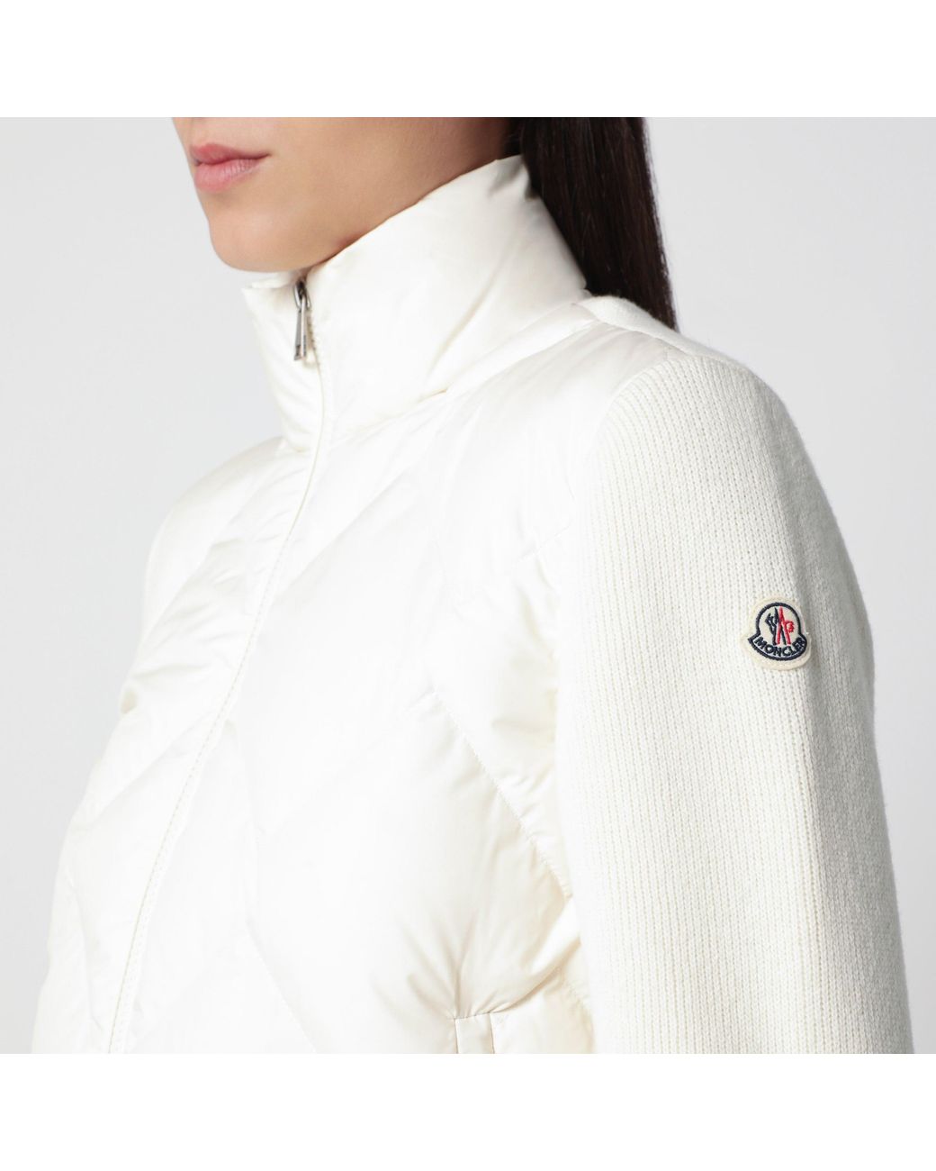 Moncler Natural Padded Zip-Up Cardigan