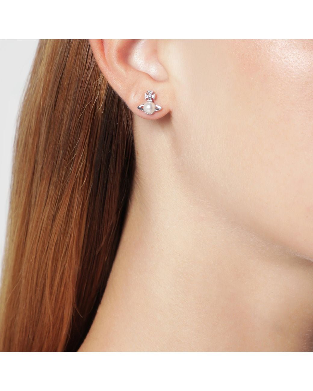 Vivienne Westwood Metallic Balbina Earrings With Pearl