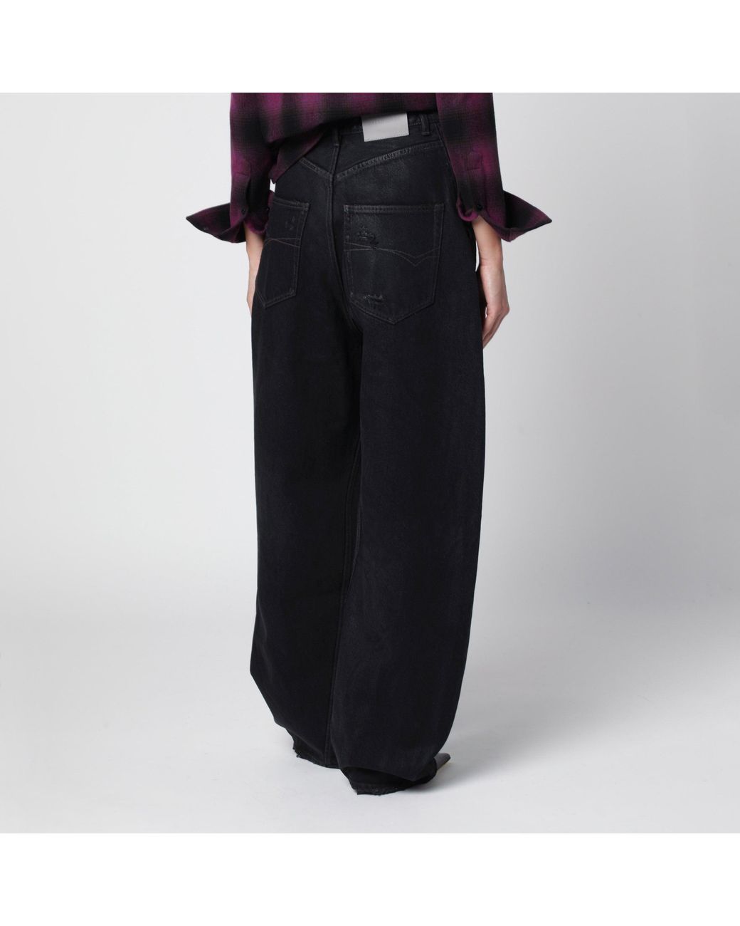 Balenciaga Blue Cotton Denim Barrel Trousers