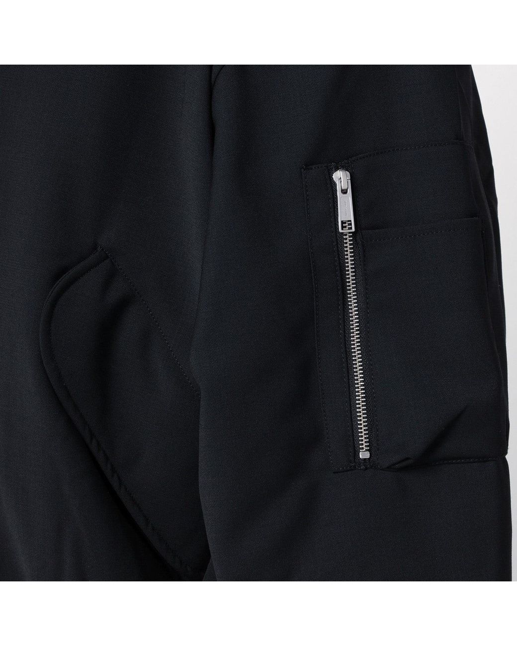 Entire studios Black Zip Up Bomber Jacket for men