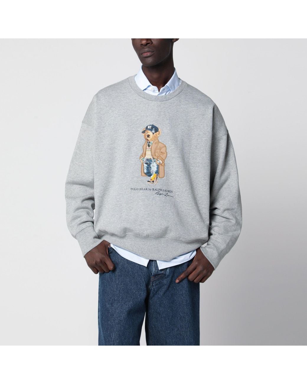 Polo Ralph Lauren Gray Polo Bear Vintage-Fit Cotton Sweatshirt for men