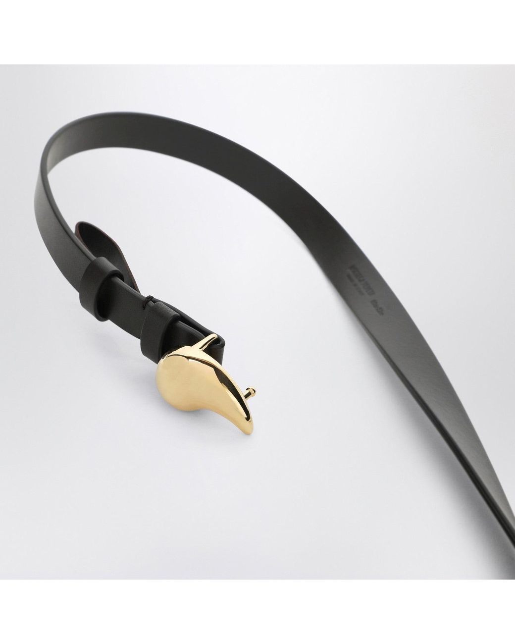 Bottega Veneta Black Drop Fondente Belt