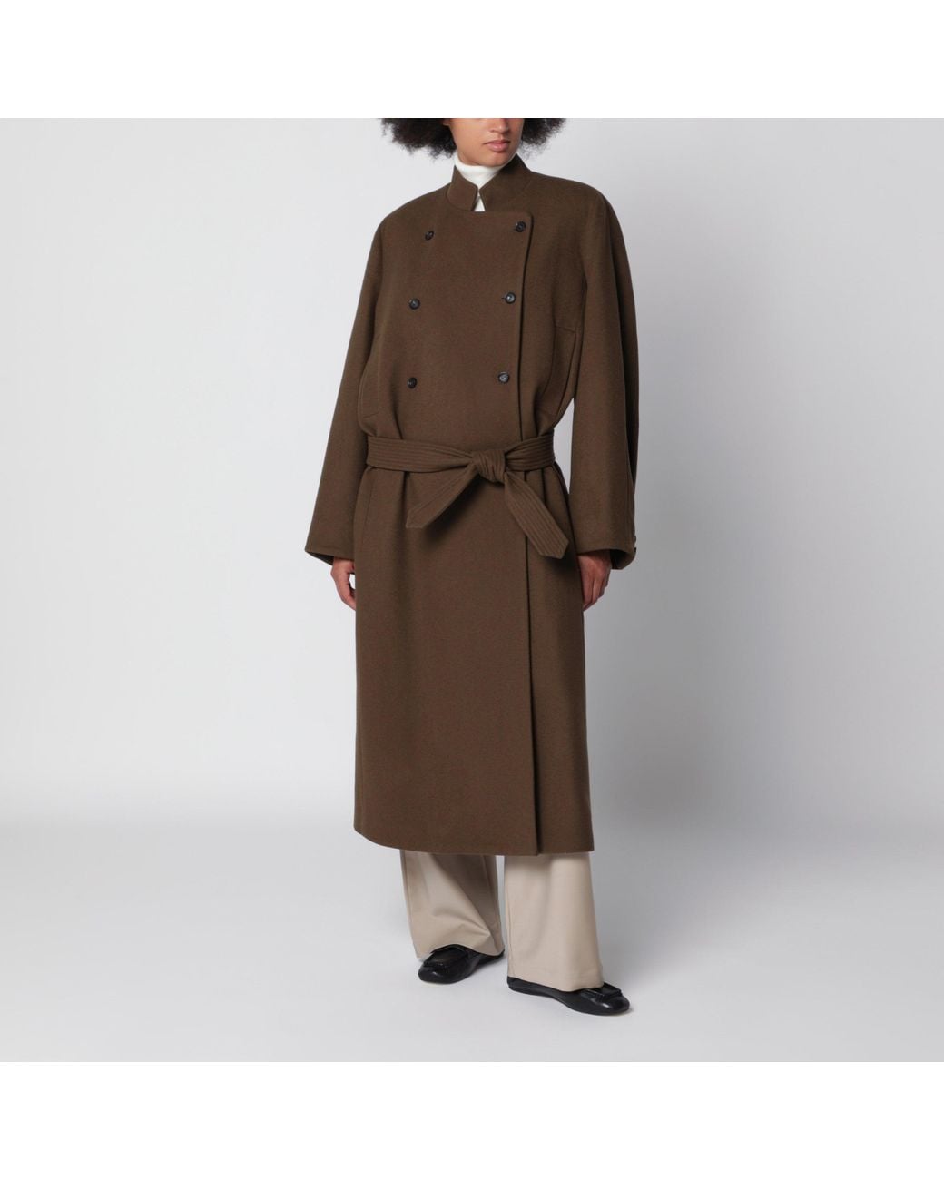 Cappotto Lungo Marrone di Cordera in Brown