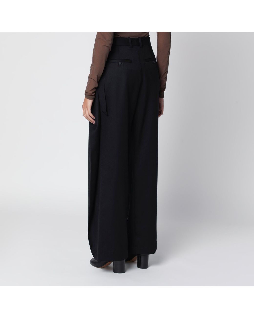 J.W. Anderson Black Trousers With Turned-Up Waist
