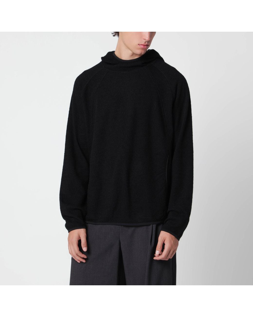 Hiking Patrol Black Hooded Sweatshirt for men