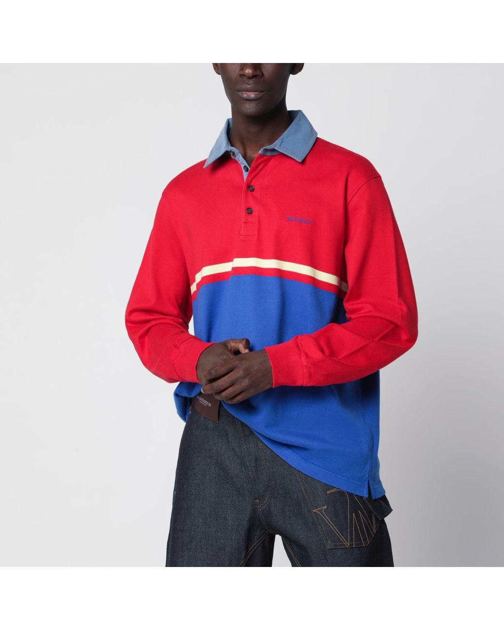 J.W. Anderson Red Rugby Polo Shirt for men