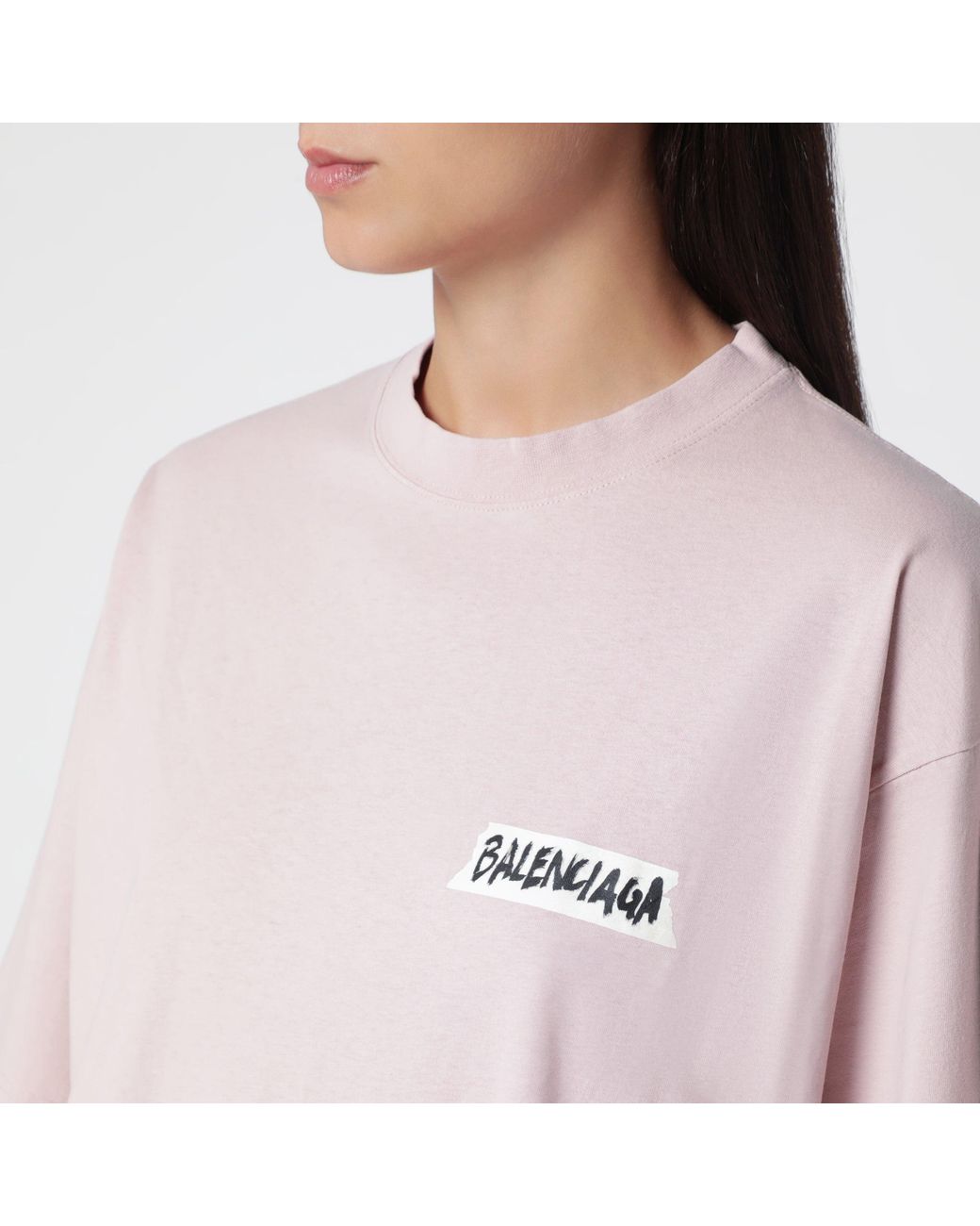 Balenciaga Pink Masking Tape T-Shirt