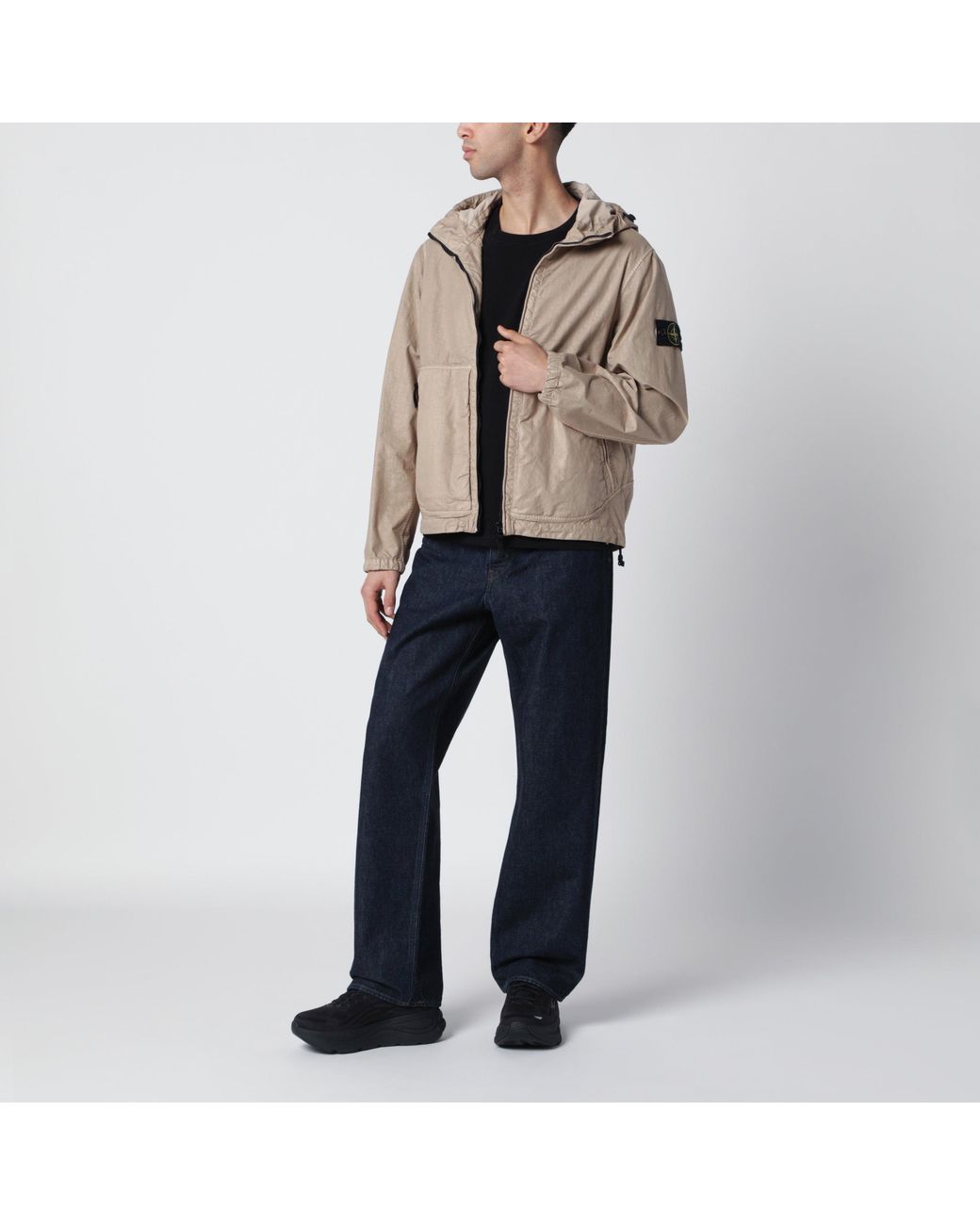 Stone Island Natural Nylon Zip Jacket for men