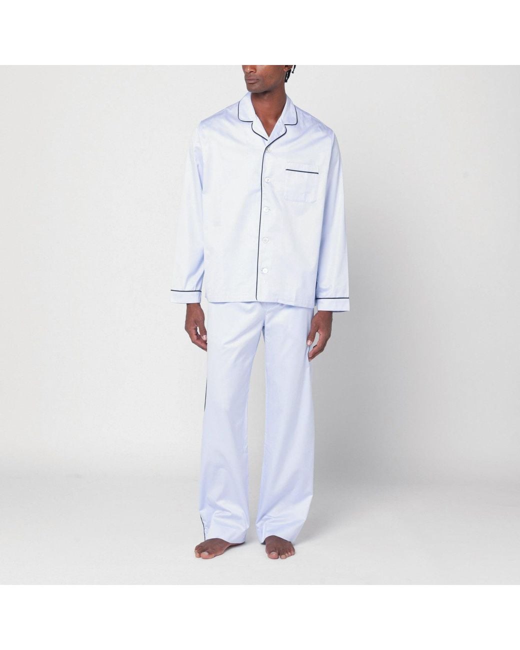 Tekla White Light Pyjama Trousers for men