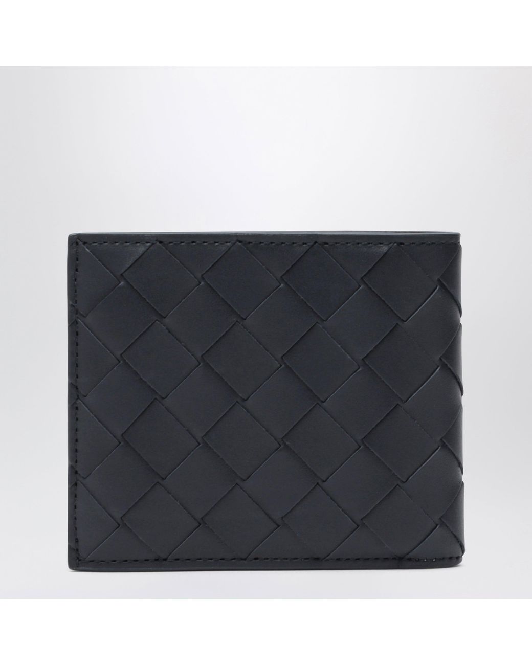 Bottega Veneta Black Midnight/Basalt Bi-Fold Wallet for men