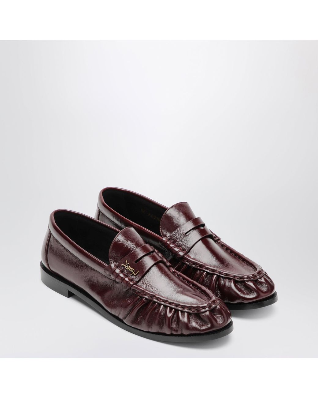 Saint Laurent Brown Le Loafer Bordeaux Calfskin Loafers
