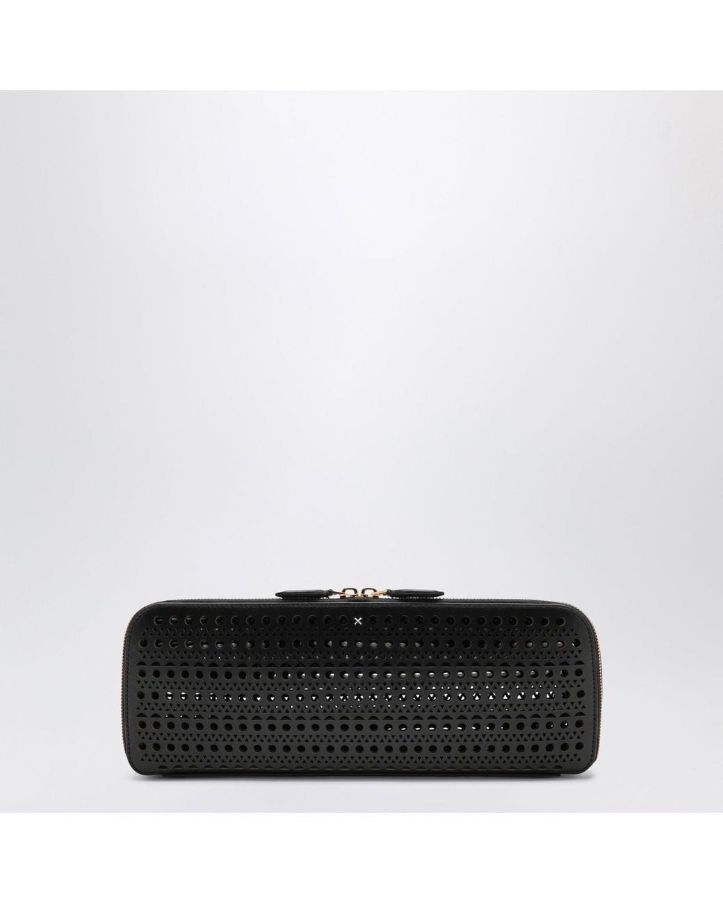 Alaïa Black Delta Calfskin Clutch Bag