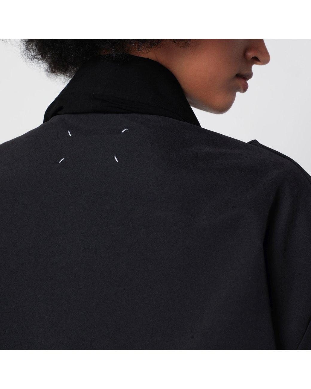 Maison Margiela Black Cropped Belted Jacket