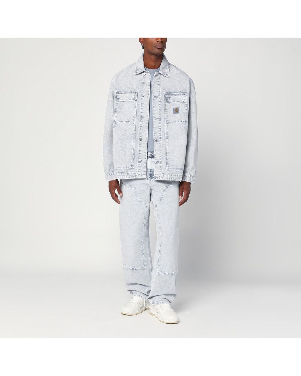 Carhartt Gray Og Arctic Jacket Chalk Wash for men