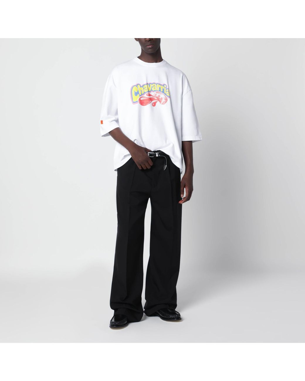 Willy Chavarria White Os Chavaloo Buffalo Cotton T-Shirt for men