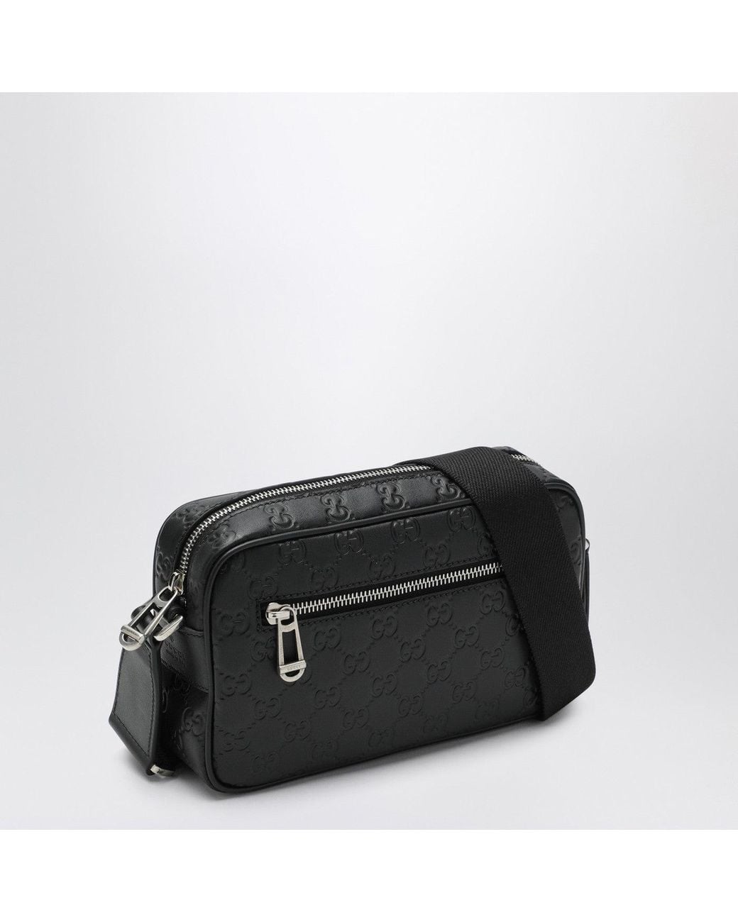 Gucci Black Small Gg Emblem Shoulder Bag for men
