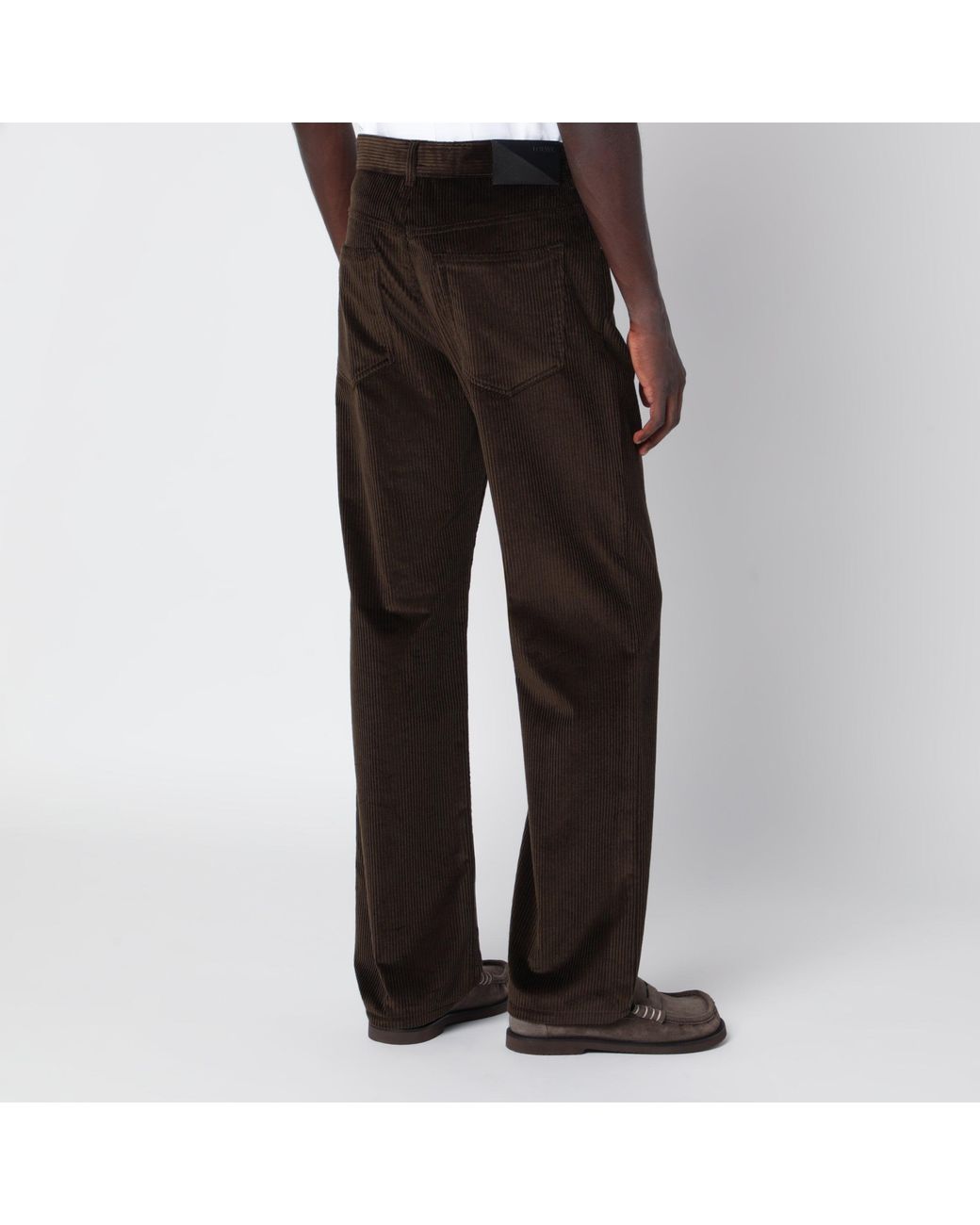 Loewe Black Cotton Corduroy Trousers for men