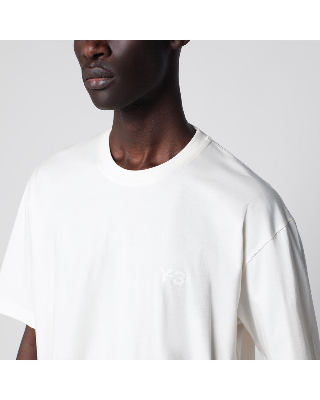 Y-3 White Chalk T-Shirt With Logo for men
