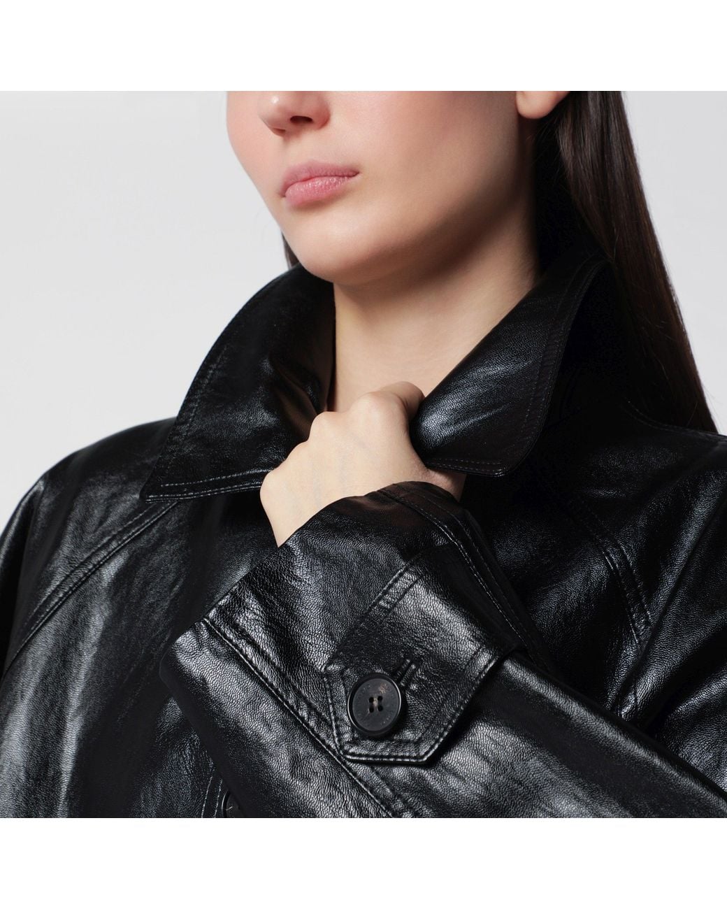 DUNST Black Lily Faux Leather Jacket