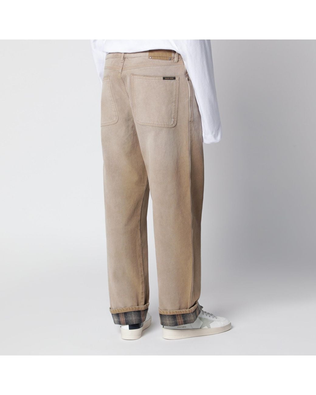 Golden Goose Deluxe Brand Natural Dégradé-Effect Cotton Painter Trousers for men
