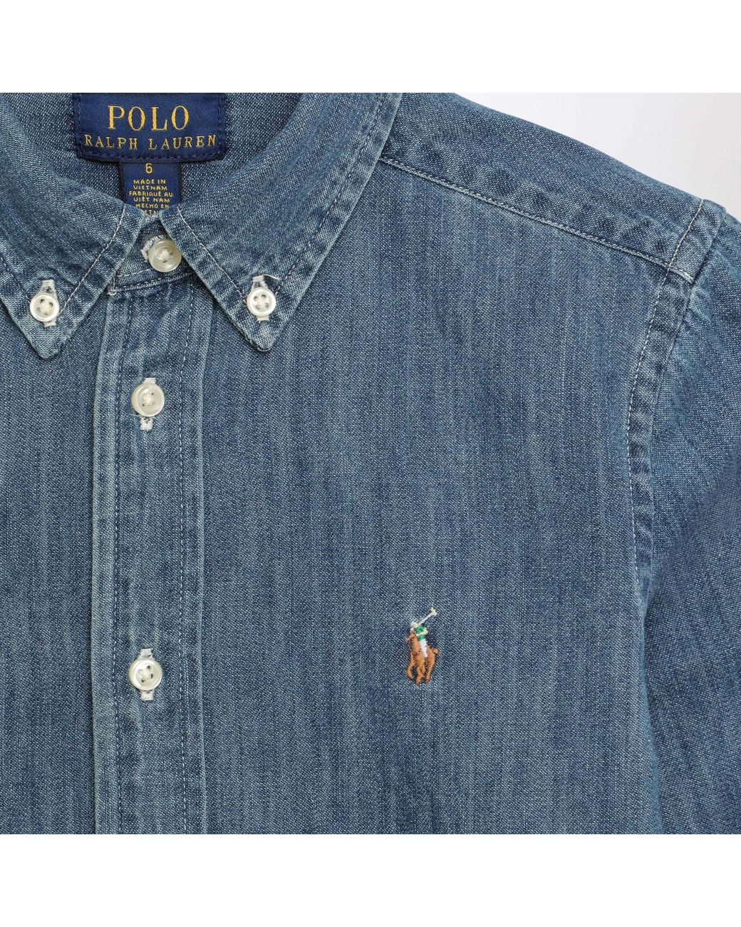 Polo Ralph Lauren Blue Denim Button-Down Shirt
