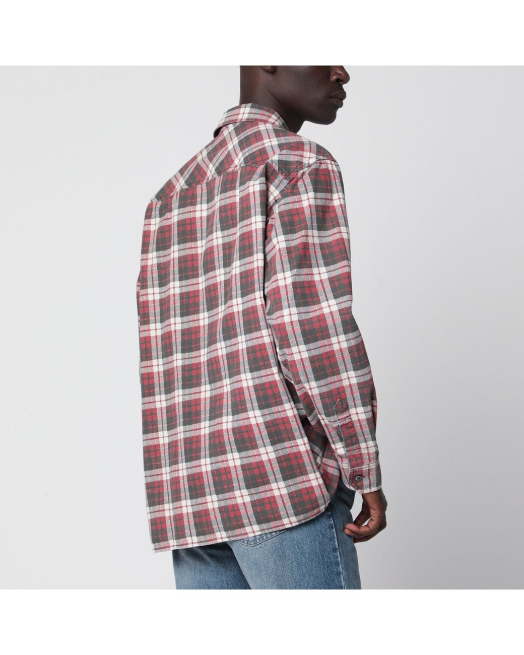 MM6 by Maison Margiela Brown Relaxed Checked Cotton Shirt for men