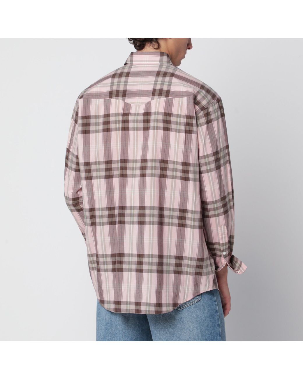 Auralee Red Check Shirt for men