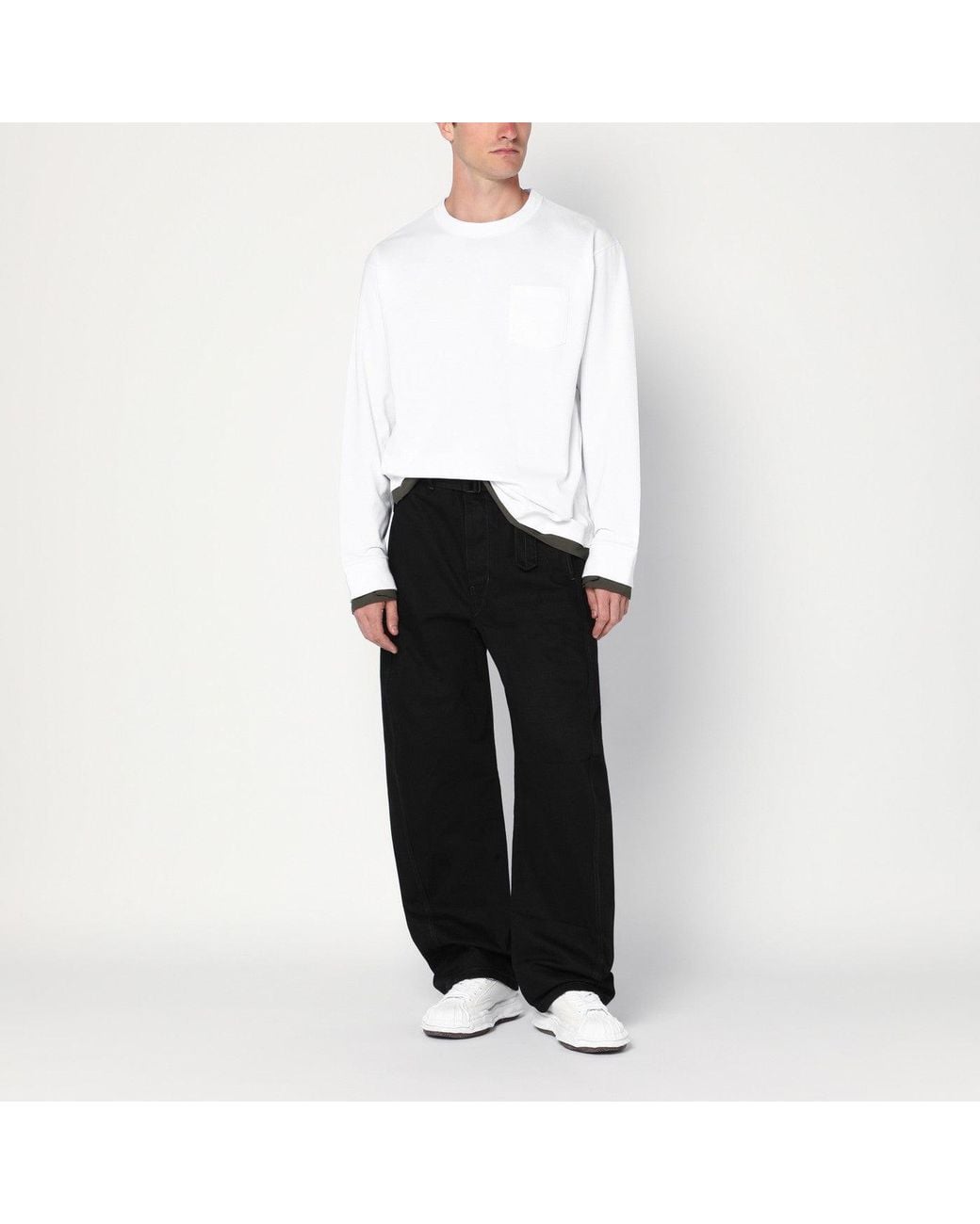 Sacai White Cotton Shirt for men