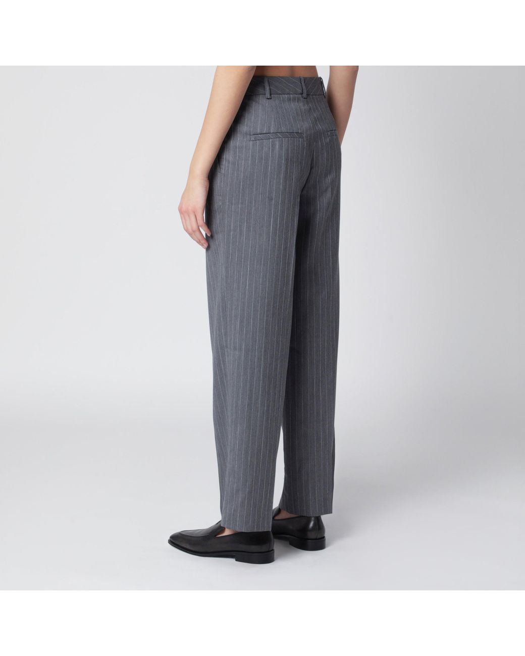 Anine Bing Gray Wide Trousers
