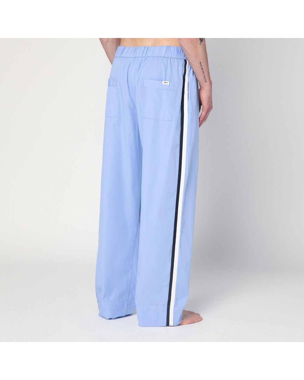 Tekla Blue Cornflower Pyjama Pants for men