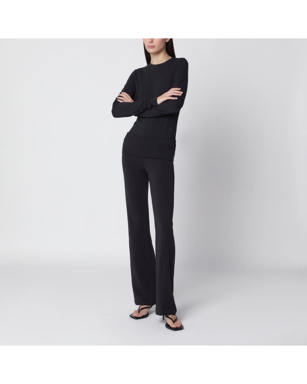 Skims Black Charcoal Long-Sleeved T-Shirt