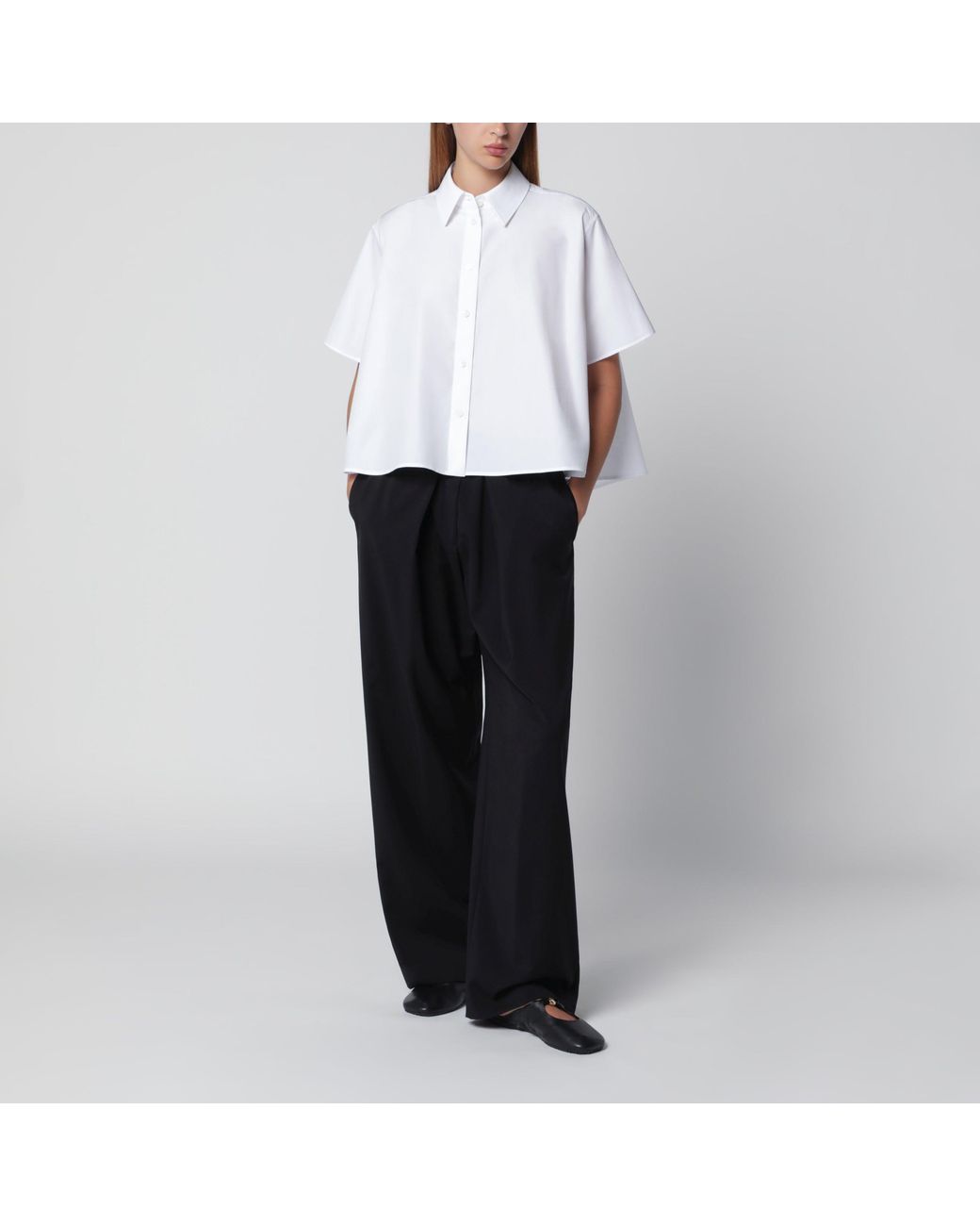Loewe White Cotton Trapeze Shirt