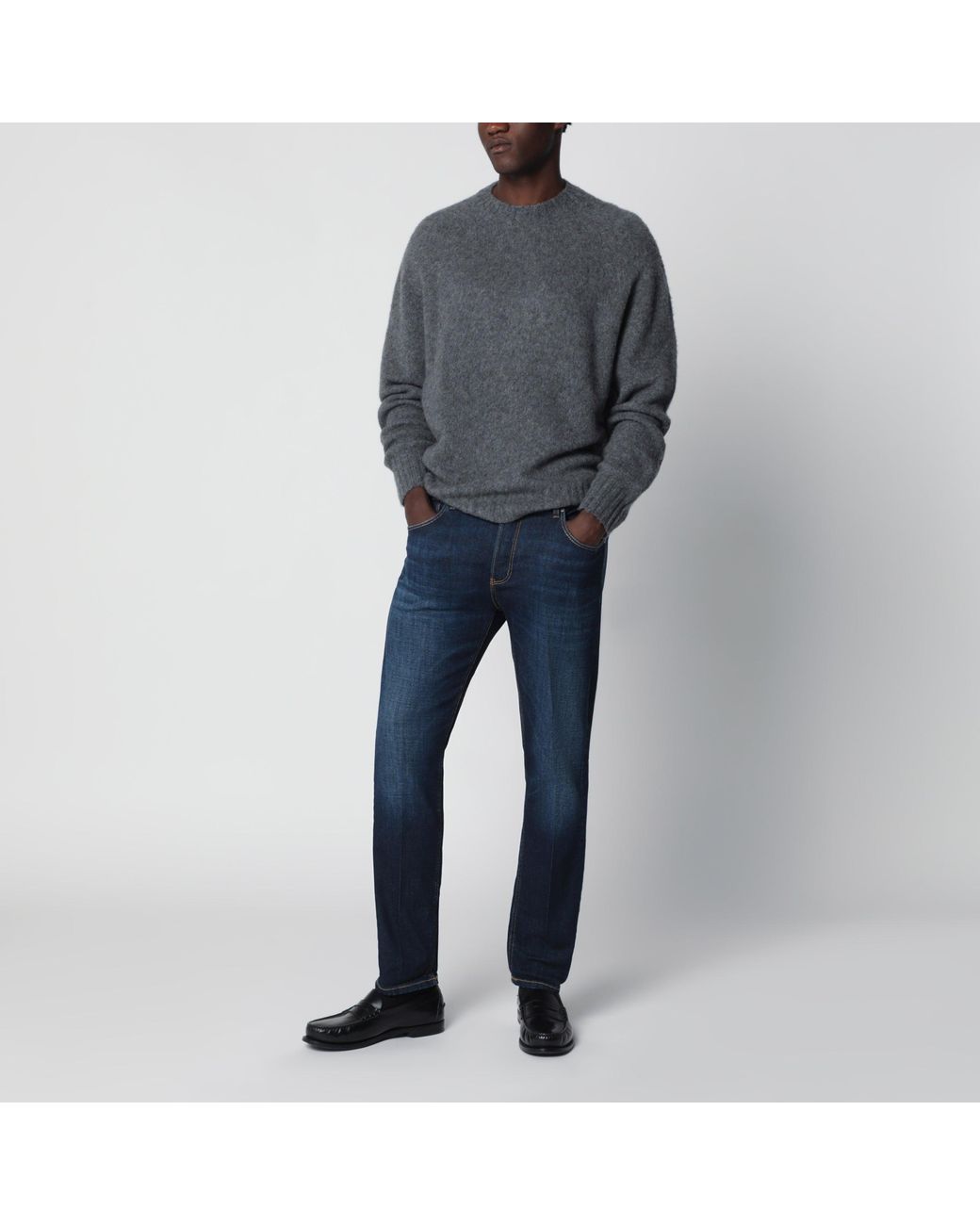 PT Torino Blue Dark Washed Jeans for men