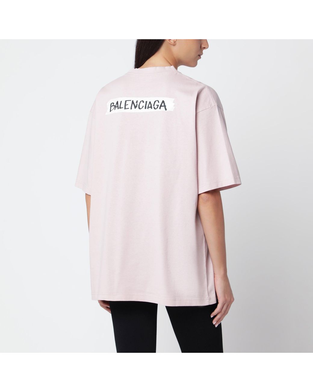 Balenciaga Pink Masking Tape T-Shirt