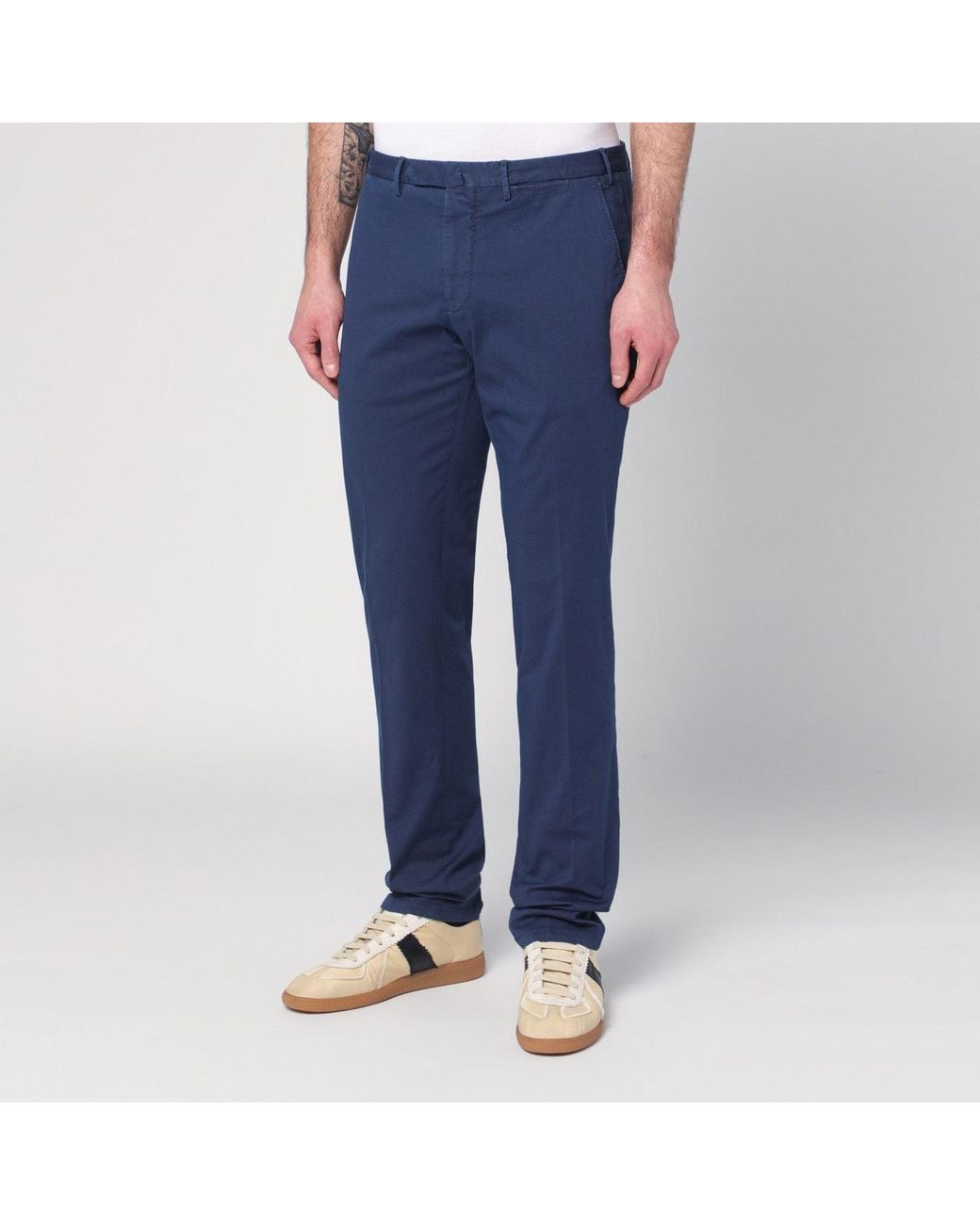 Santaniello Blue Trousers for men