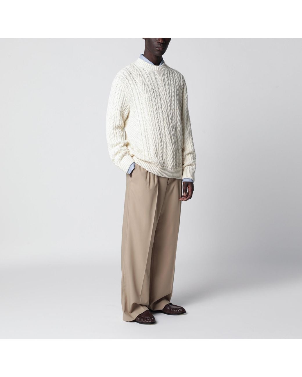 Loro Piana White Schooner Sweater for men