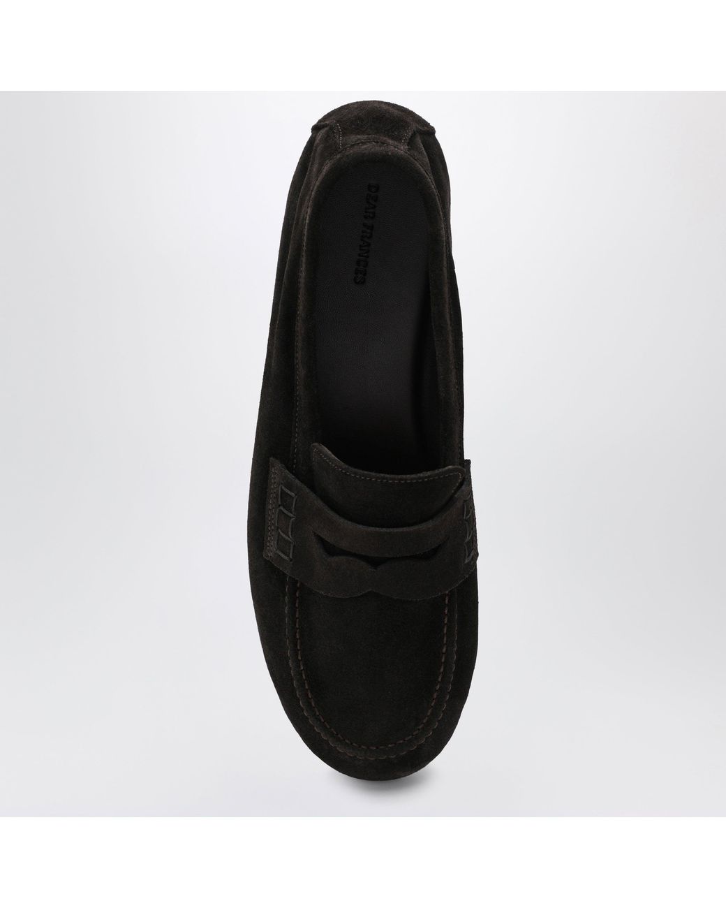 Dear Frances Black Espresso Suede Loafers