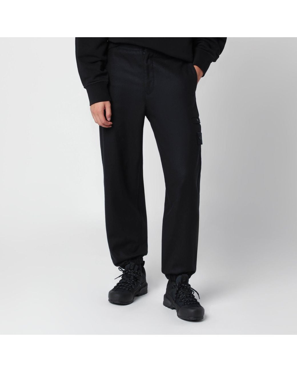 Stone Island Black Jogging Trousers for men