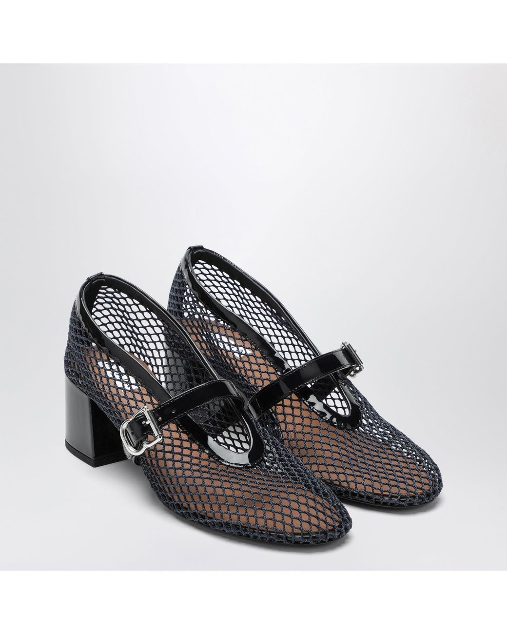 Alaïa Black Mary Jane 55 Midnight Mesh