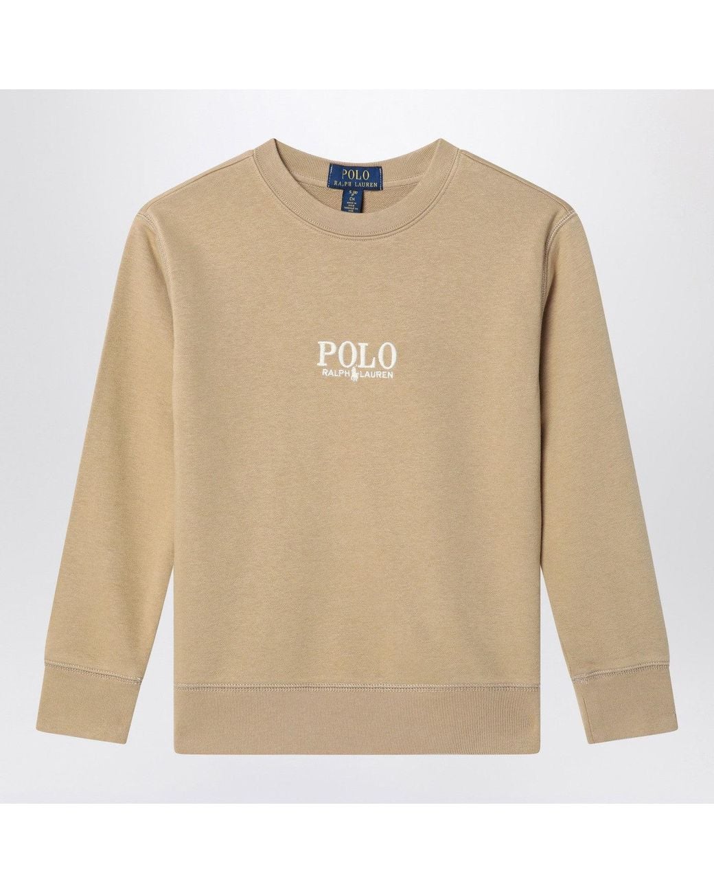 Polo Ralph Lauren Natural Cotton Sweatshirt With Logo