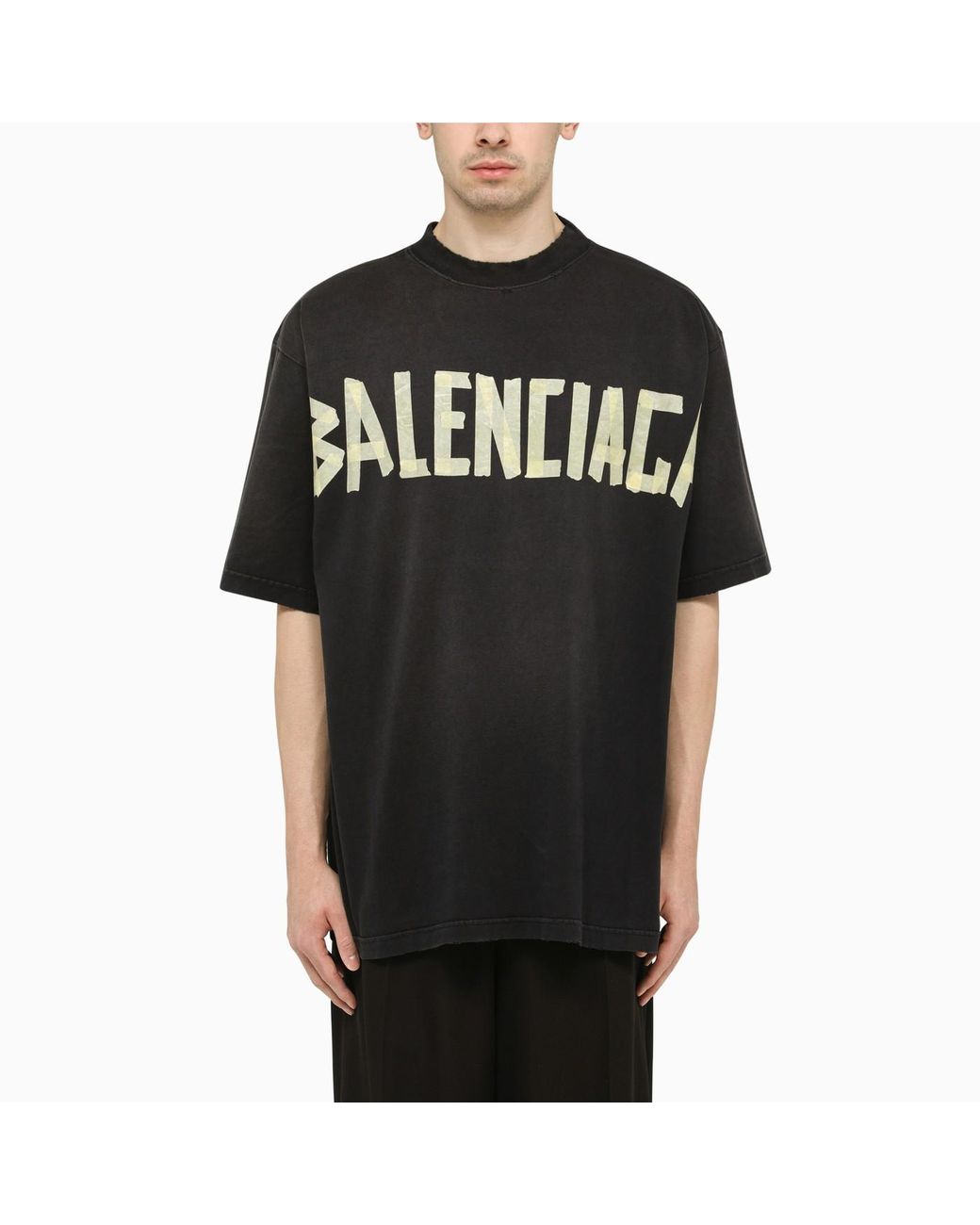 Balenciaga Tape Type T-shirt in Black for Men | Lyst