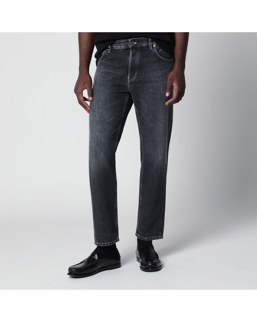 PT Torino Blue Washed Dark Jeans for men